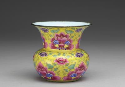 图片[2]-Painted enamel zhadou vessel with floral decoration, Qianlong reign (1736-1795), Qing dynasty-China Archive